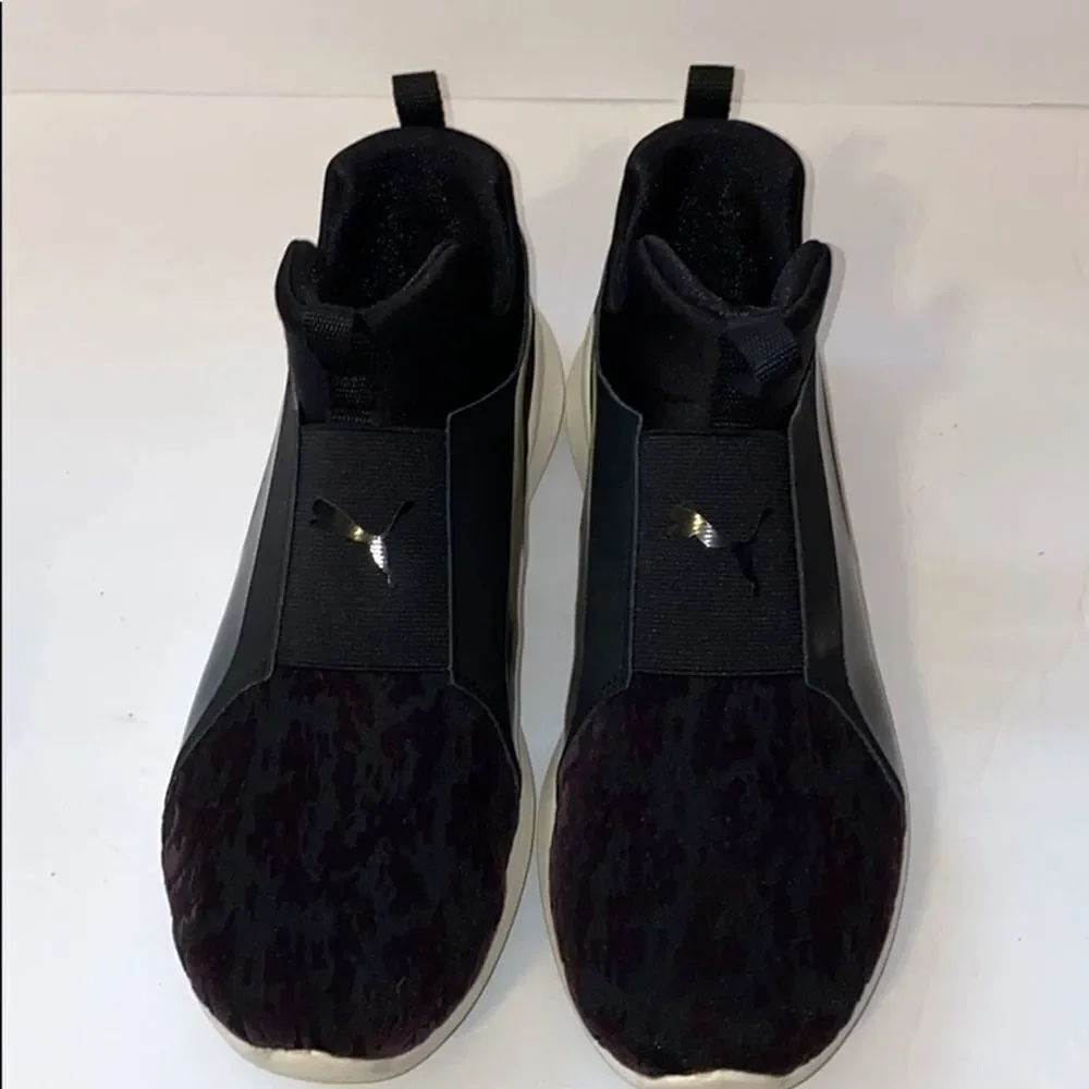 Puma Soft Foam Running Shoes Black Purple 8.5